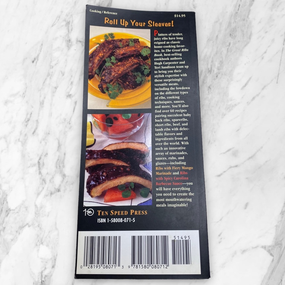 Book The Great Ribs Book Cookbook by Hugh Carpenter & Teri Sandison BBQ - Picture 2 of 6